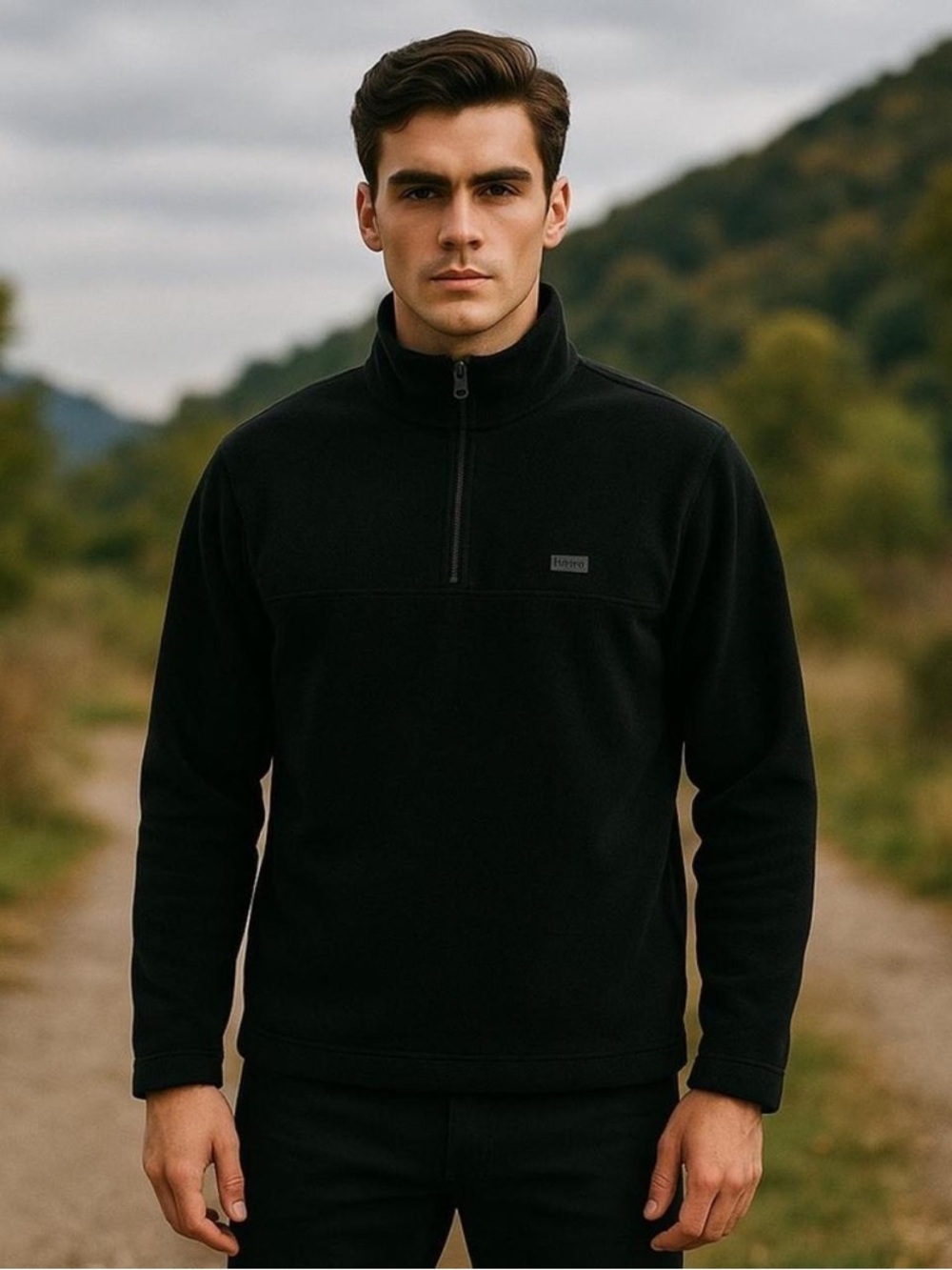 RAINS
Addis Fleece Half Zip - Black NWT Size XL